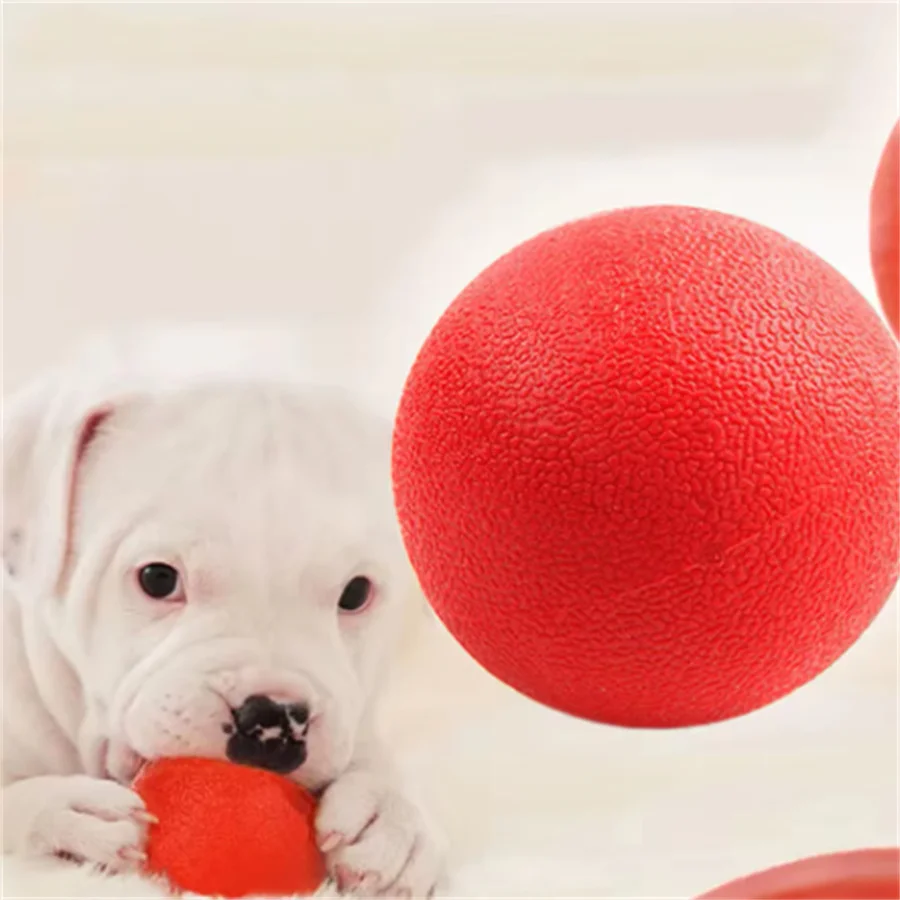 Dog Bouncy Balls, Indestructible Drop Resistant Solid Rubber Bouncing Ball, Bite Training For Medium Large Dogs Aggressive 5