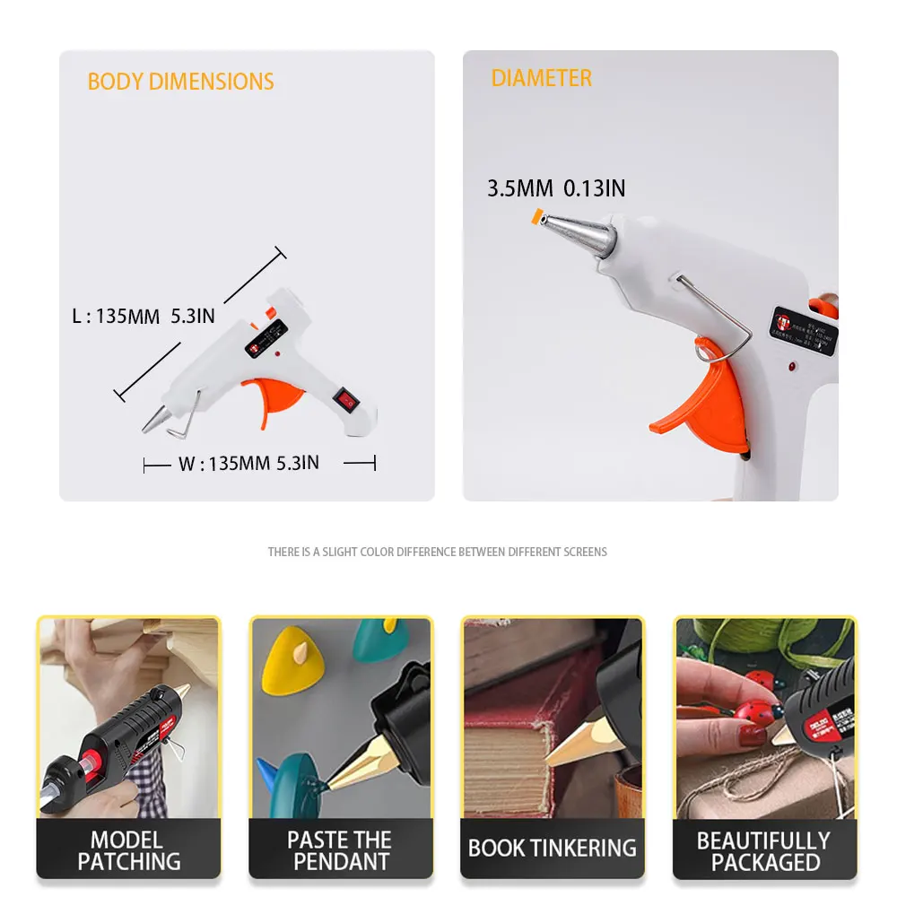 20/90W Hot Melt Glue Gun Electric Hot Silicone Gun With Transparent Glue Stick 7x100mm Power Tool Repair Tool Home Gift Cordless 2