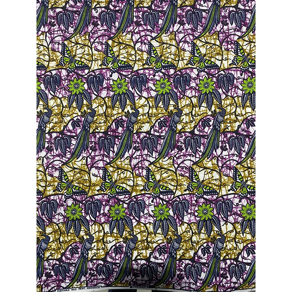 High Quality African Ankara Printed Wax Fabric Handmade DIY Material Real Wax African Fabric Polyester