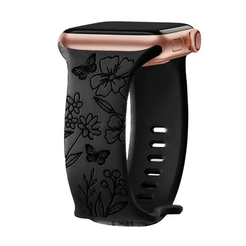 Engraved Band for Apple Watch Strap 46mm 44mm 42mm 41mm 40 45mm Ultra 3 2 49mm Floral Bracelet Iwatch Series 11 10 9 8 7 SE 6 5 - Image 26