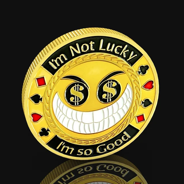 7&2 offsuit porker lead bet gold-plated coins Las Vegas metal lucky coins  play chips small gift collection - AliExpress