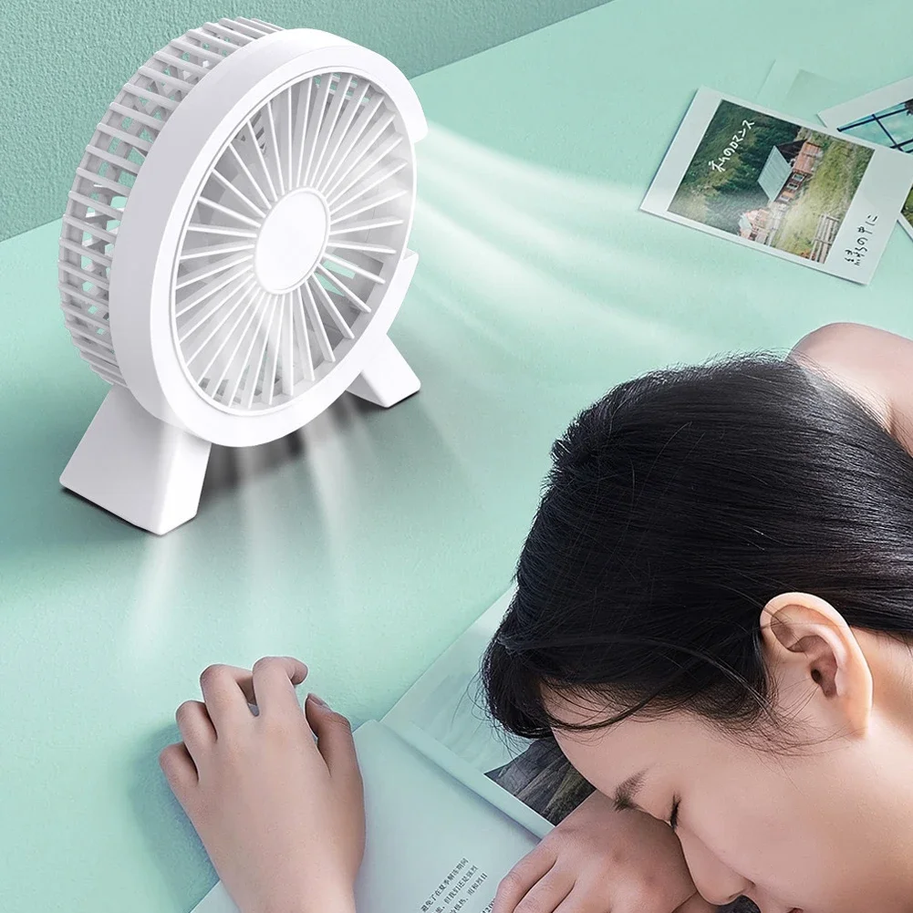 Electric Fan Portable Cooling for Laptops Silent Usb Fan for Home Officeoutdoor Desktop Cooler Camping Air Mini Appliances 2