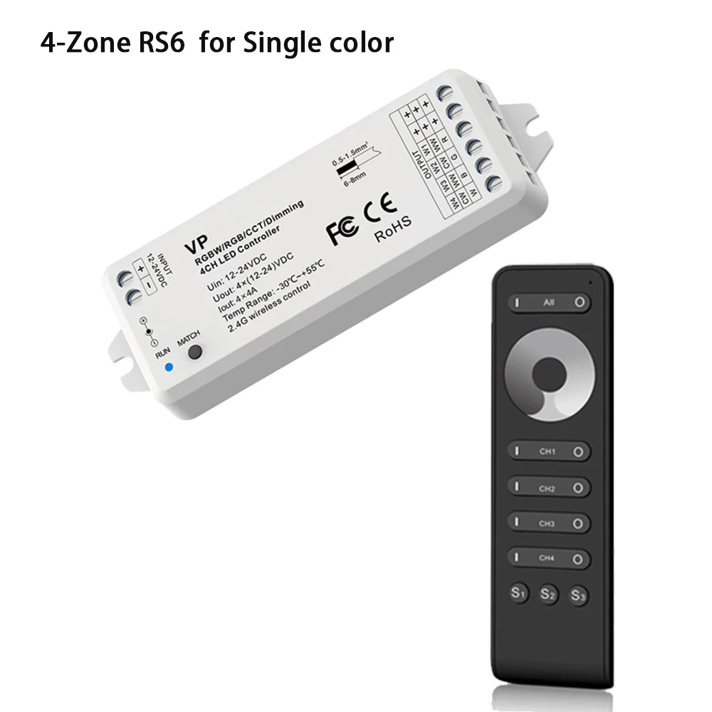 Telecomando RF 4 Zone RGBW - Controller VP | Regolazione Colori LED - Foto 10