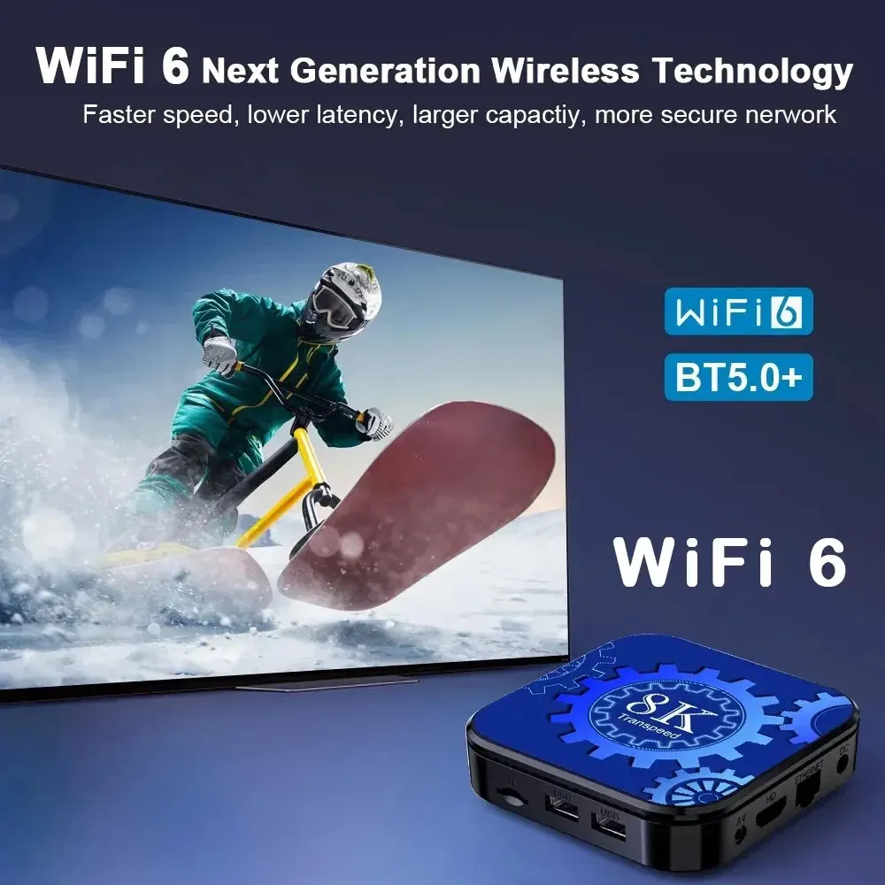 Transpeed ȵ̵ 13  5 TV ڽ, HDR10 + , 8K , 128G, 64G, 32G, BT5.0 + RK3528, 4K 3D  ڽ