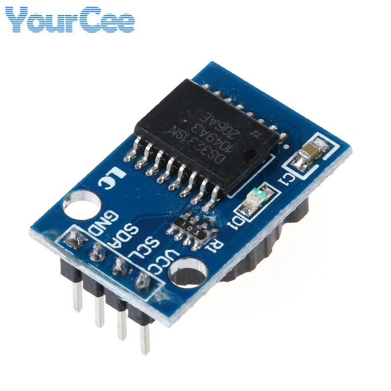 Фото DS3231 Высокоточный тактовый модуль IIC I2C интерфейс CR1220 держатель аккумулятора 2,54 мм №4