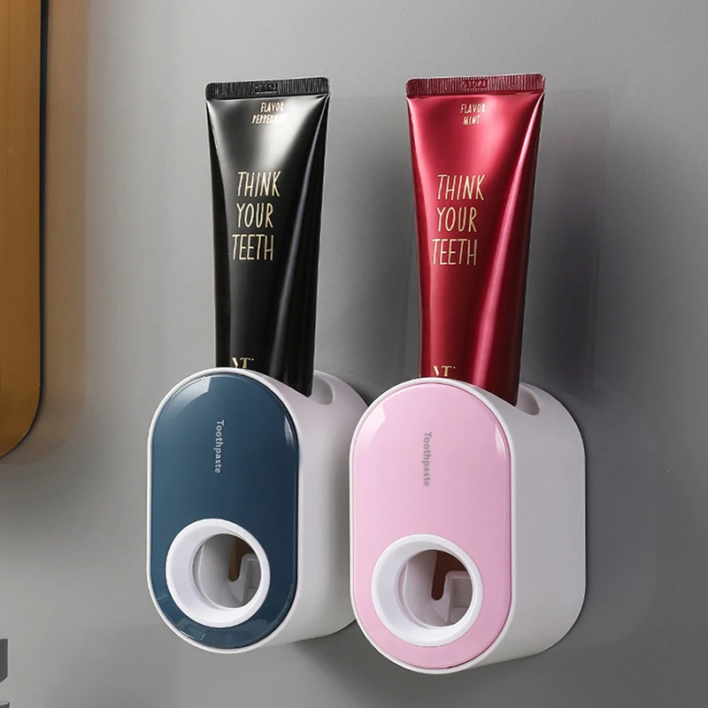 Automatic Toothpaste Dispenser Wall Mount Bathroom Bathroom Accessories Waterproof Toothpaste Squeezer Toothbrush Holder toothpaste squeezer toothpaste dispenser
