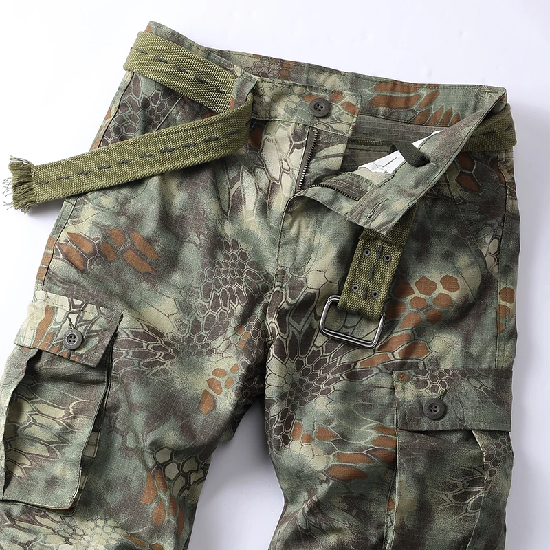 Men Combat Pants With Knee Pads Tactical Cargo Sport Trousers Camouflage Multicam Trekking Hunting Clothes（Not belt） 4