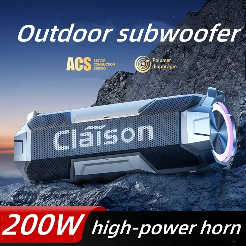 Speaker 200W High-power Wireless Bluetooth Speaker Outdoor Portable Subwoofer Dual Speakers RGB Colorful Lights Waterproof Sound System bluetooth speaker portable speaker audio speakers