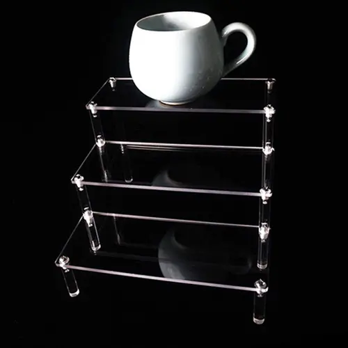 1-5 Tier Acrylic Display Risers Clear Shelf Doll Clay Figurine Display Stand for Desserts Perfume Organizer Showcase W-10 - Image 4