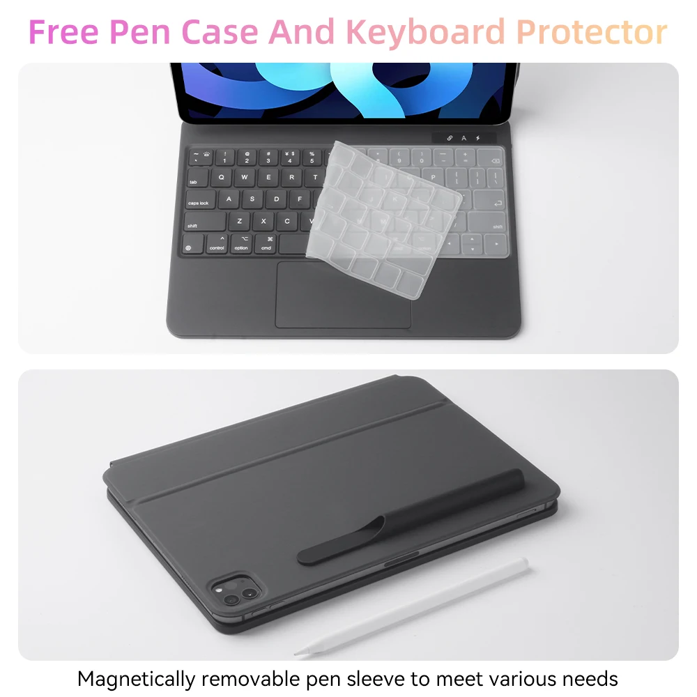 Tablet Keyboard Case Magic Keyboard for iPad Pro 11 iPad Air 4/5/6 10th Gen 12.9 13