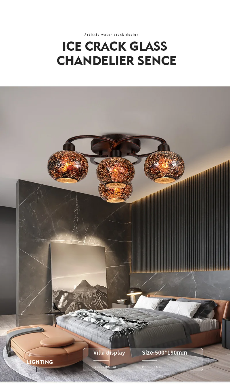 pendant lamp GGBingo Chandelier Retro Simple Pendant Lamp Light Luxury Glass Lampshade Hanging Lamps For Ceiling Home Lighting Bedroom Study pendant light fixtures