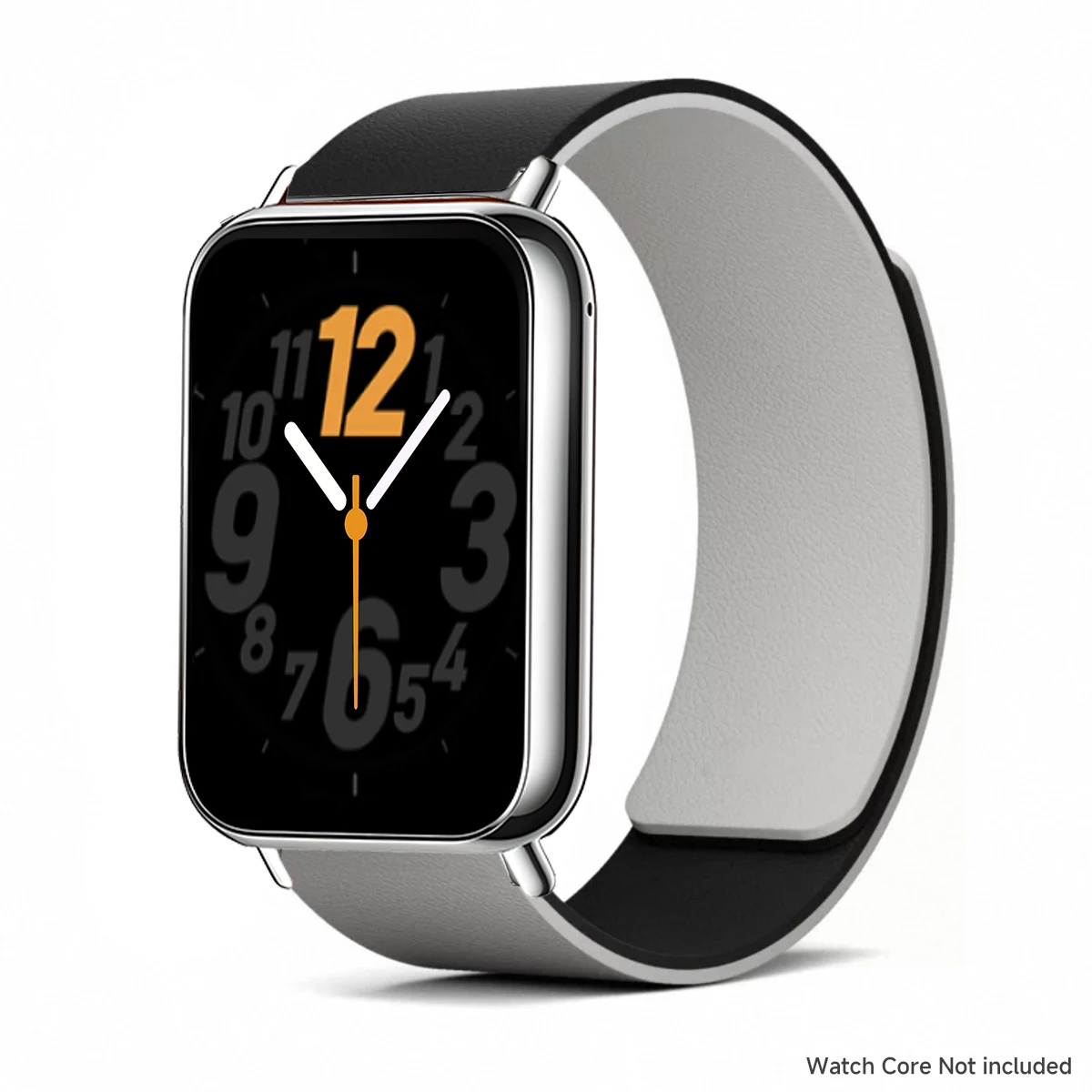 Dual-tone Lychee-textured Silicone Magnetic Strap - Adjustable Replacement Band