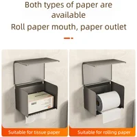 กล่องกระดาษชําระกันน้ําติดผนังม้วนกระดาษลิ้นชักผ้าเช็ดตัวลิ้นชักชั้นวางของออแกไนเซอร์ห้องน้ํา 5