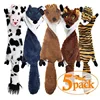 No Stuffing Dog Toys,5 Pack Squeaky Dog Toys,Soft Plush Dog Toys for Small Medium Large Dogs,Anti Demolition Home,Anti Boredom