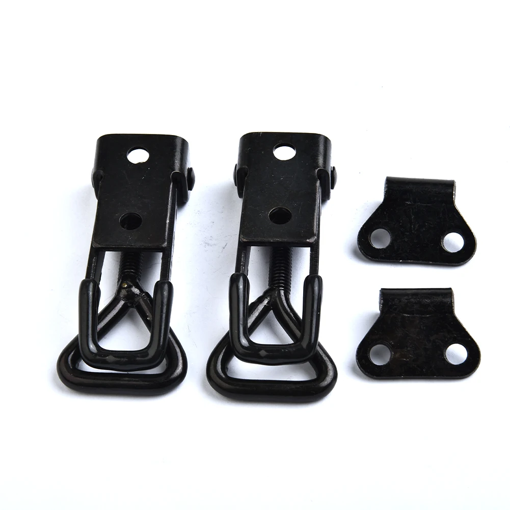 

4pcs Toggle Latch Catch Toggle Clamp Adjustable Cabinet Boxes Lever Handle Lock Hasp For Home Sliding Door Furniture Hardware