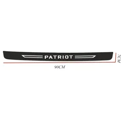 JEEP Patriot Door Sill & Trunk Bumper Guard - Carbon Fiber Leather Protective Scuff Plate Decals (1Pc trunk)