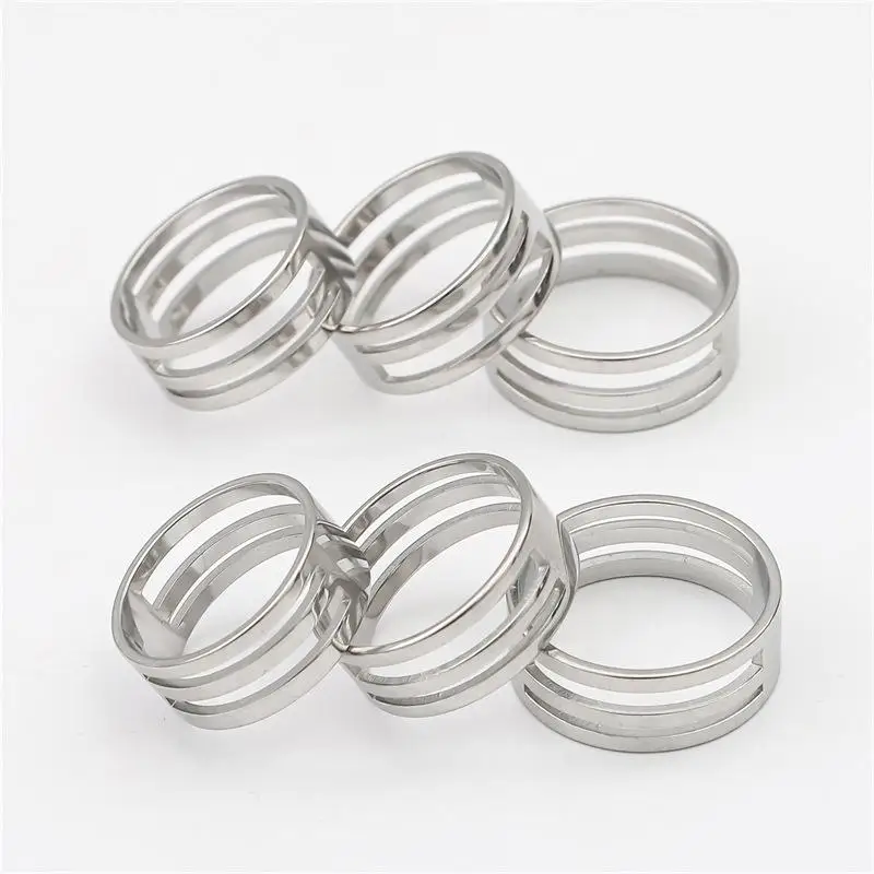 Edelstahl-Sprungring zum Öffnen und Schließen, Fingerring für DIY-Schmuckherstellung – Detail 7
