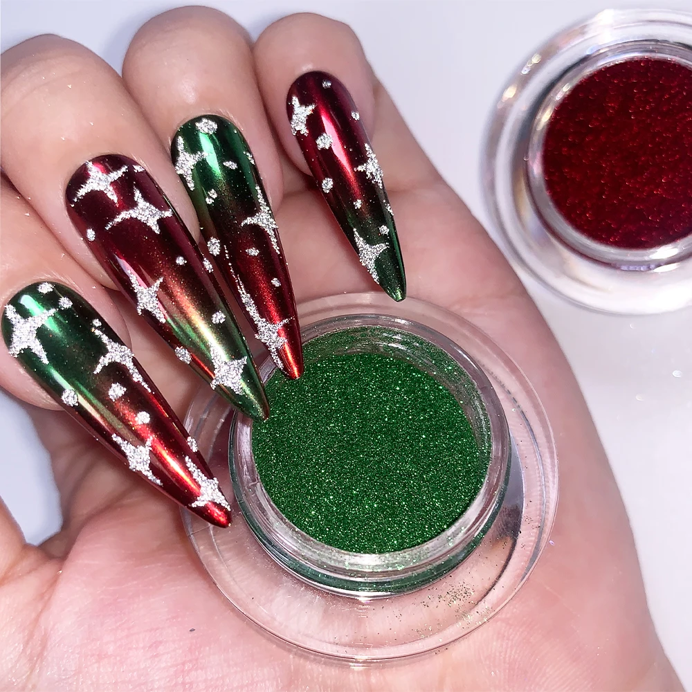 Amazon.com : Vishine Soak Off UV LED Christmas Collection Glitter Gel Nail  Polish Color Set Of 4 Colors X 8ml Red White Green Sparkle Silver Nail Art  Kit Set : Beauty &