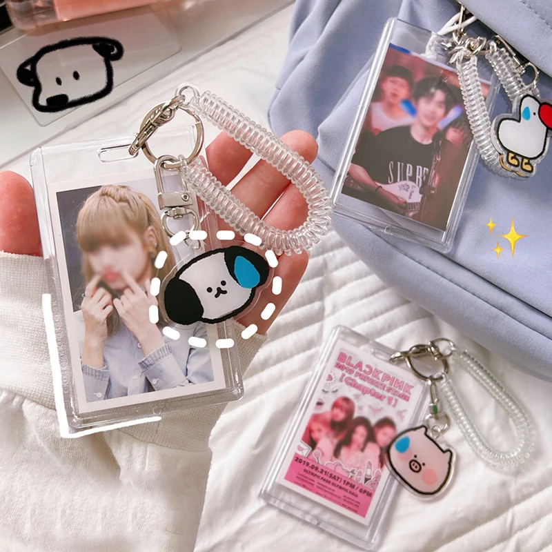 Mini Phone Photocard Holder Kawaii Kpop Picture Frame Idol Photo Card Case  Picture Frame Display Protector Student Stationery