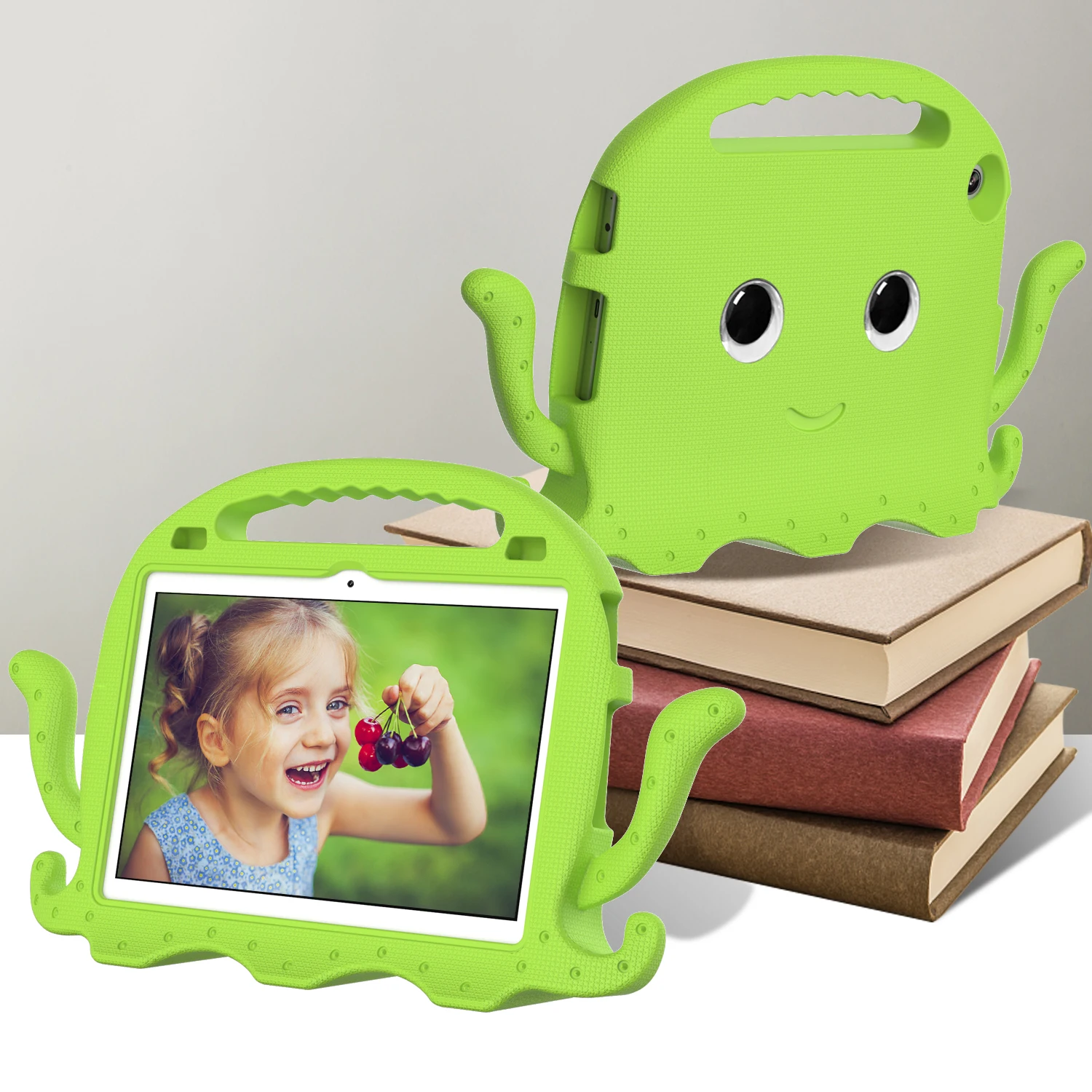 Children's Washable EVA Octopus Tablet Case with Strap - Cartoon Cover
