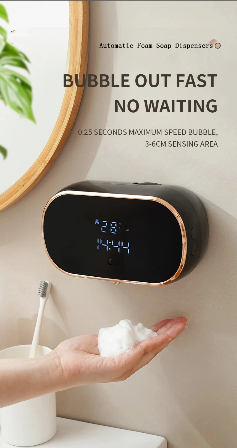 Automatic Foam Soap Dispensers For Bathroom Smart Washing Hand Machine With USB Charging Two Colors with ABS Material soap dispenser,foaming soap dispenser