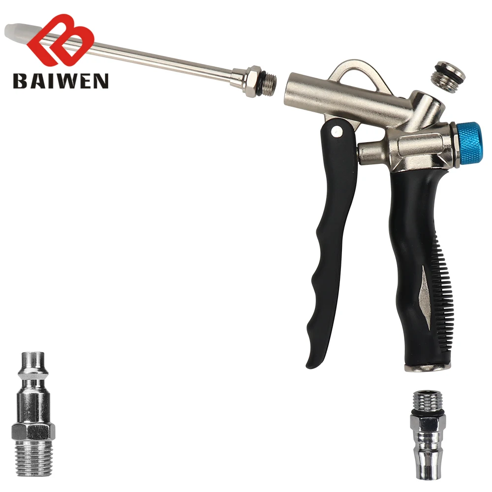 Handheld Air Dust Gun 2-Way Air Blow Gun Pneumatic Tool Dirt Cleaner Air Compressor with Adjustable Extended Nozzle&Connector pneumatic air blow guns triggers cleaner compressor dust blower nozzle pneumatic dropship