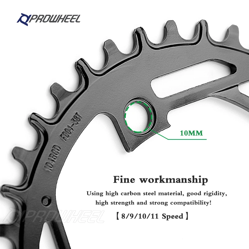 PROWHEEL Mountainbike Schmales Breites Kettenblatt 32T 34T 36T 38T 40T Kettenrad 104BCD MTB Fahrrad Kettenrad Zahnplatte Kurbel Teile – Detail 4