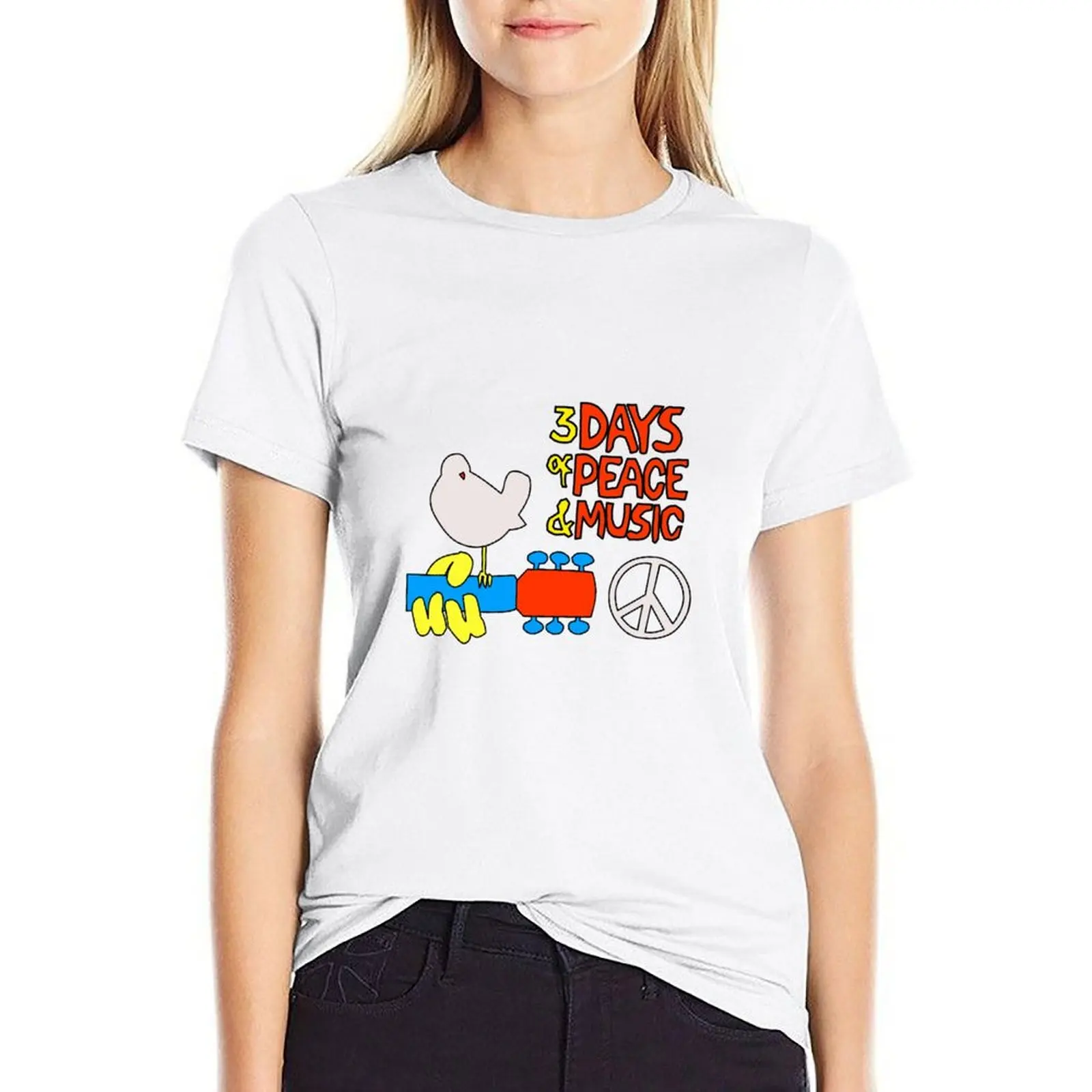 

woodstock T-shirt aesthetic clothes cute clothes Female clothing t shirt for Women