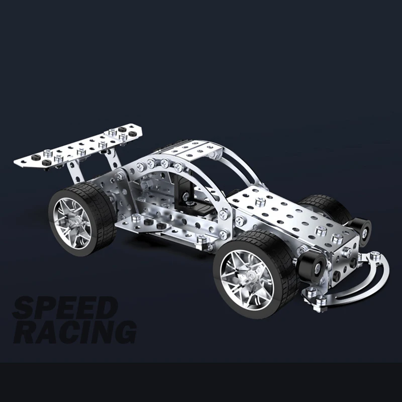 3D Metal Building Block Kit for DIY Racing Car Model
