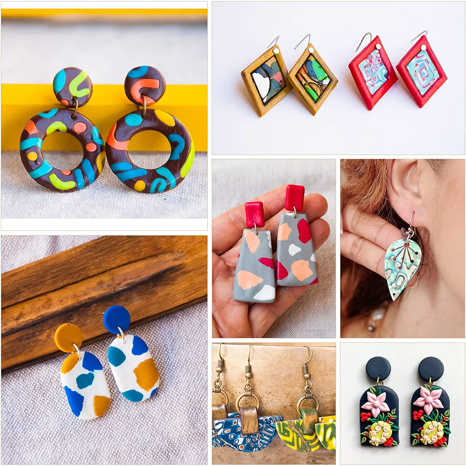 PolymerClay Cutters Clay Earring Making Kit For Earrings Jewelry Making  Clay Earring Cutters With Earring Cards For DIY Craft - AliExpress