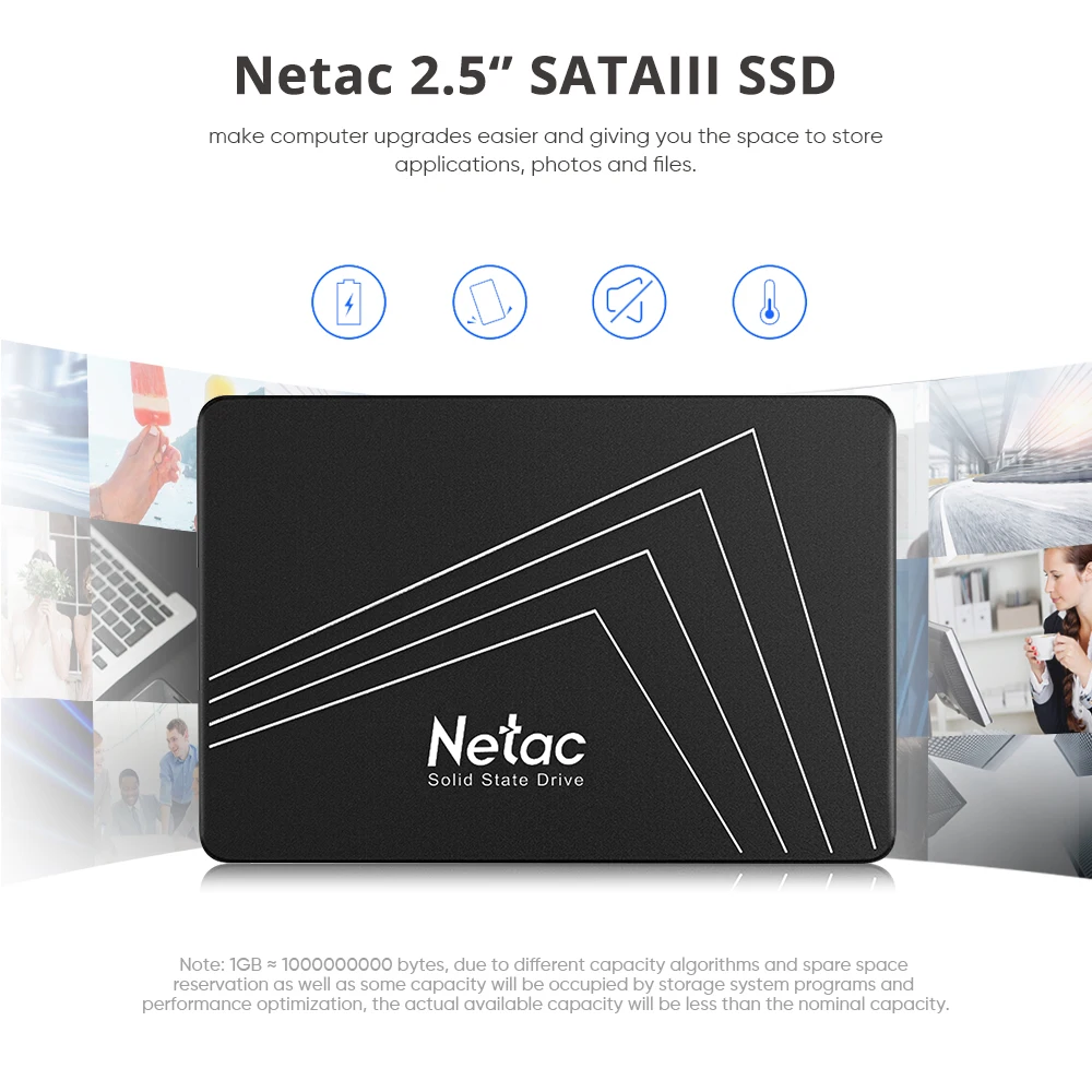 500gb ssd internal hard drive Netac SSD 2.5 SATA3 HDD 120GB 240GB 480GB 128GB 256GB 512GB 1TB 2TB Solid State Drive 6GB/S Internal Hard Disk Drive for Laptop solid state internal hard drive