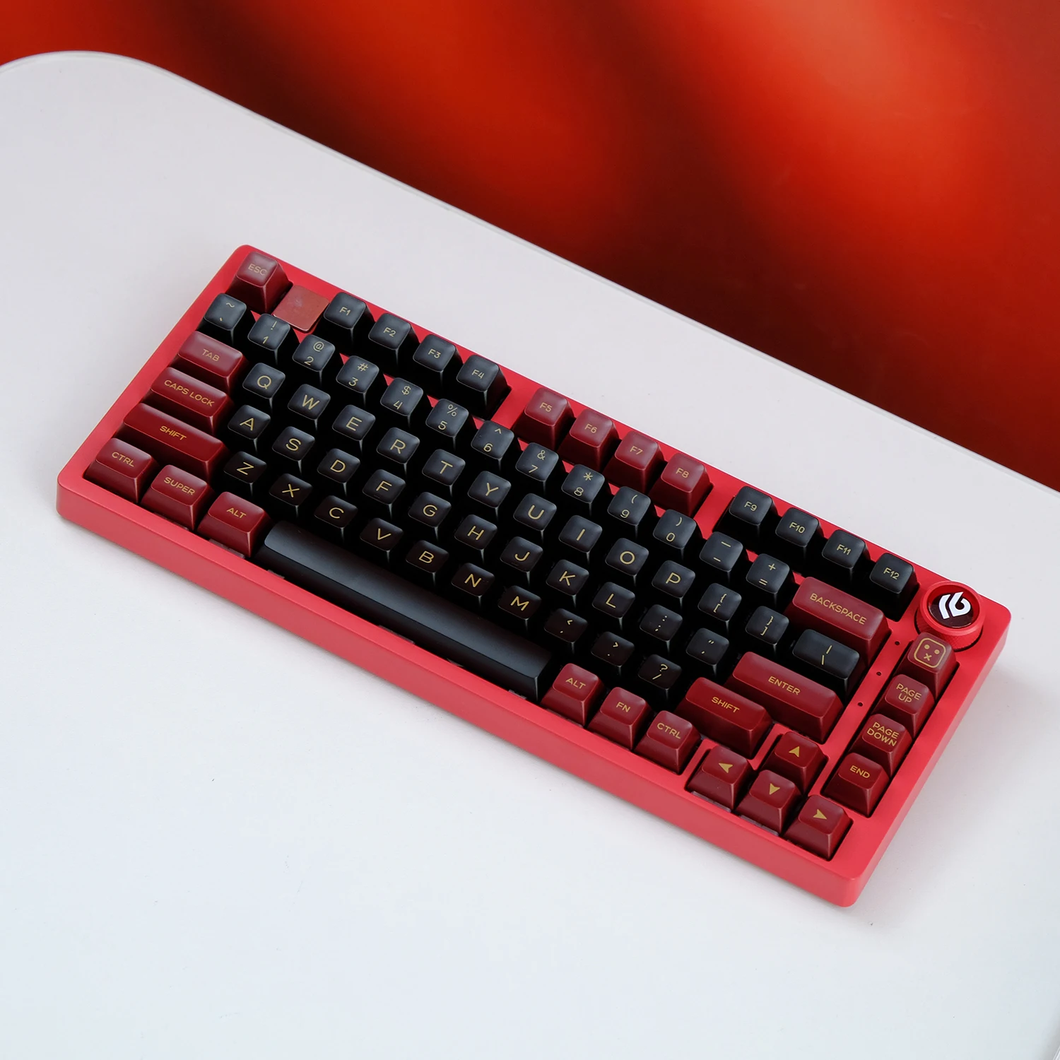 Kbdiy-samurai Pbt Double Shot Keycaps Grupo SA Gmk Vermelho Preto Vermelho 142 Chaves Teclado Mecânico Personalizado Gamer Key Cap - Imagem 3