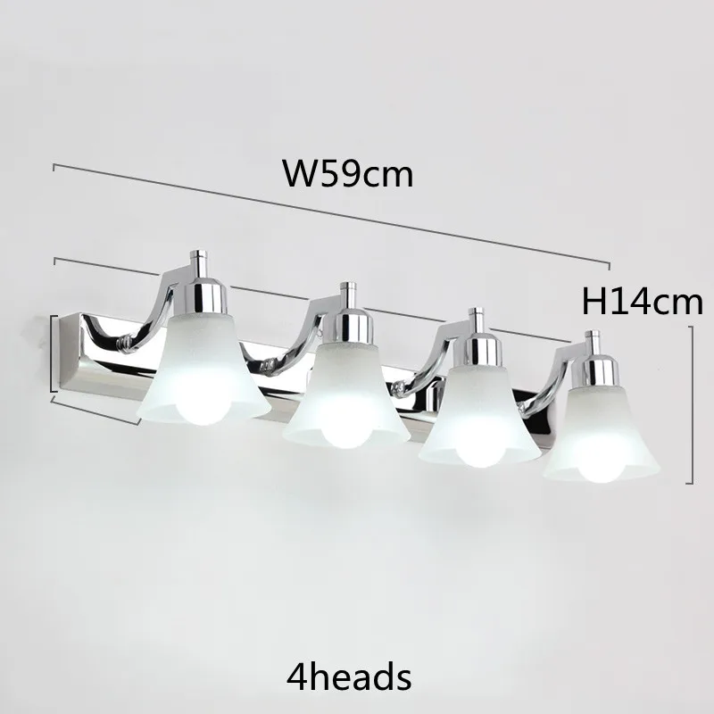 Retro Cosmetic Mirror lamp 3heads E14 LED European makeup Light Vanity Bathroom Wall lights Chrome Cabinet lighting Decoration
