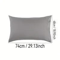1 taie d'oreiller brossée 100 % coton - Super douce, fermeture d'enveloppe, 18,89 x 29,13 pouces, disponible en plusieurs couleurs 2