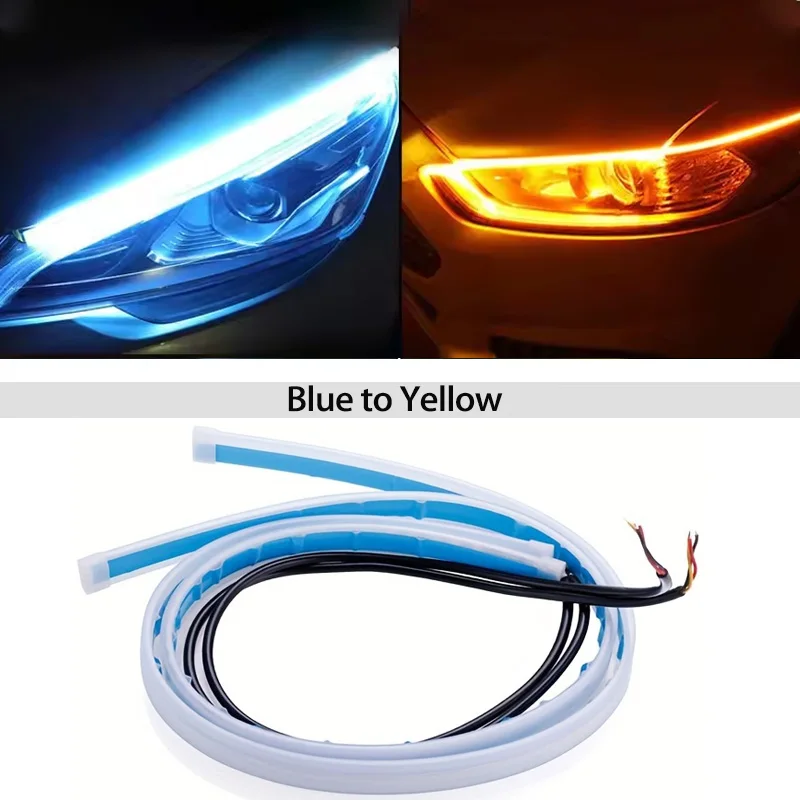 ตัวเลือกสินค้า ไฟตกแต่งรถยนต์ LED 2 ชิ้น สีขาวเหลืองเปลี่ยนสีได้