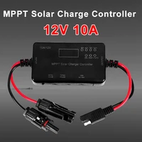 Contrôleur de charge solaire MPPT 10A 12V, contrôleur de panneau solaire avec entrée Type-C, sortie USB pour batterie Lifepo 6