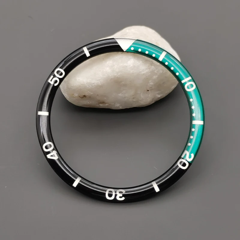 Flat Resin Aluminium Bezel Insert for Watch Cases - 39mmx32mm