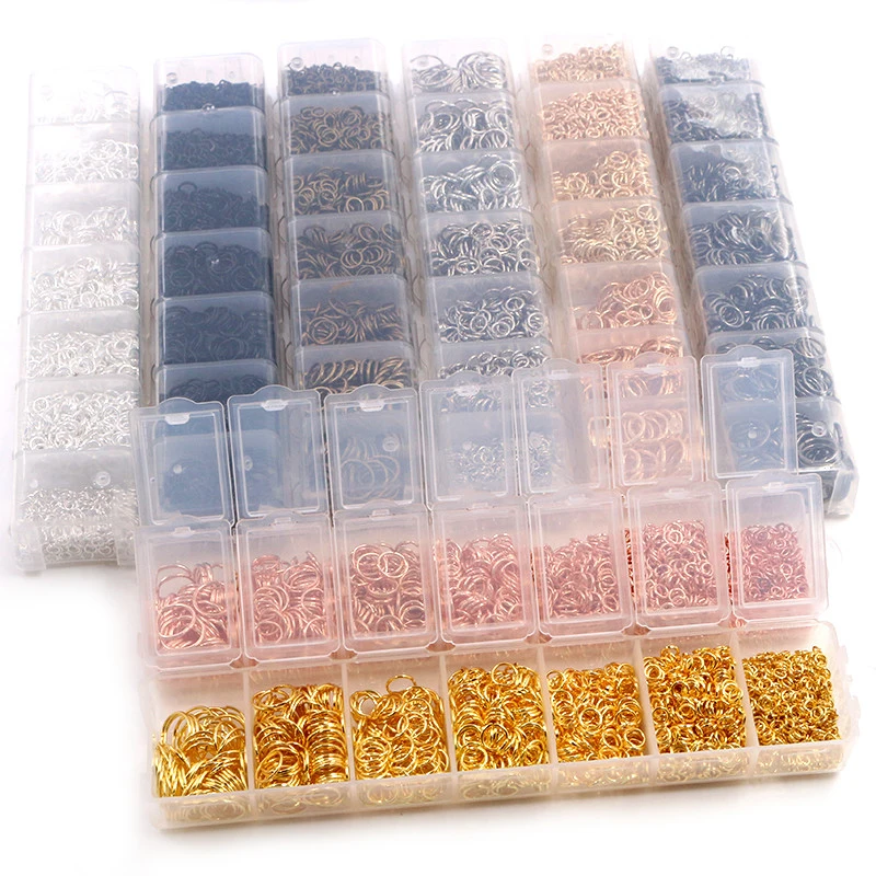 Ein Satz Box 3 4 5 6 7 8 10mm 8 Farben Open Jump Ringe Split Ringe Link Schleife für DIY Schmuck, Die Entdeckungen Anschluss