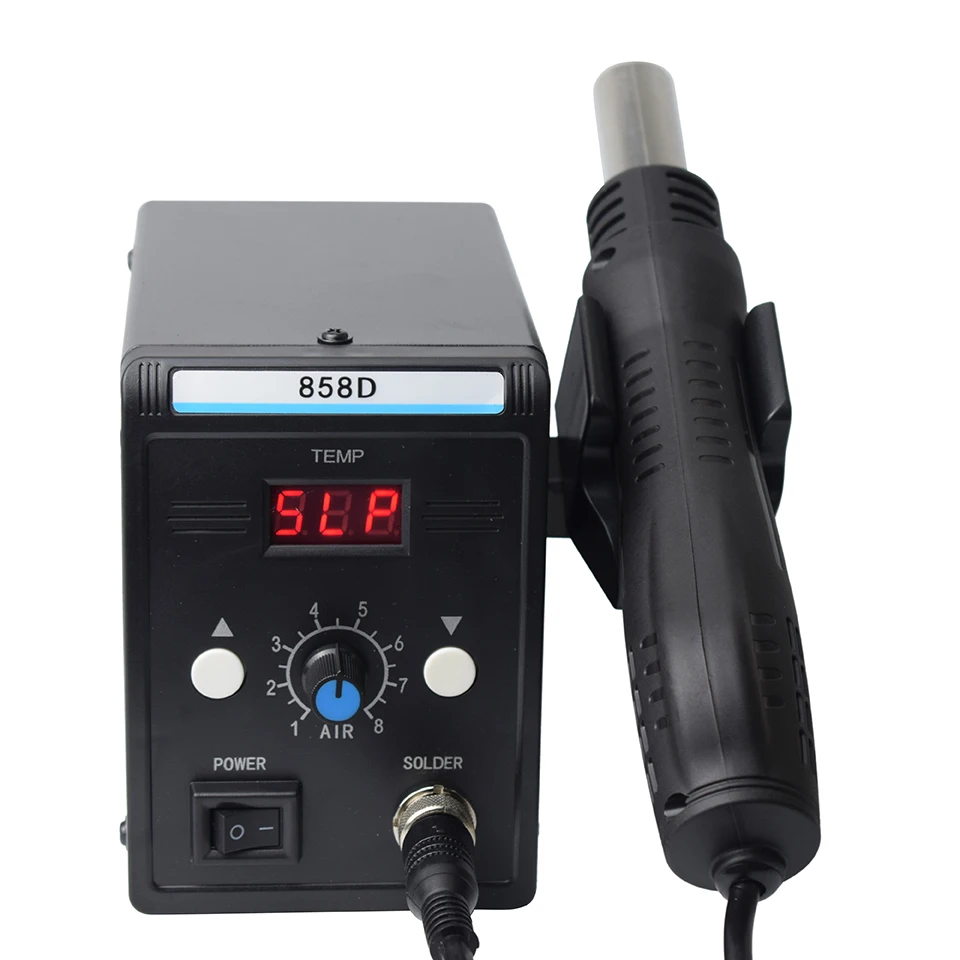 Eruntop 858D  Hot Air Gun Station Digital Soldering Iron  BGA Rework Station Heat Gun Welding Machine images - 6