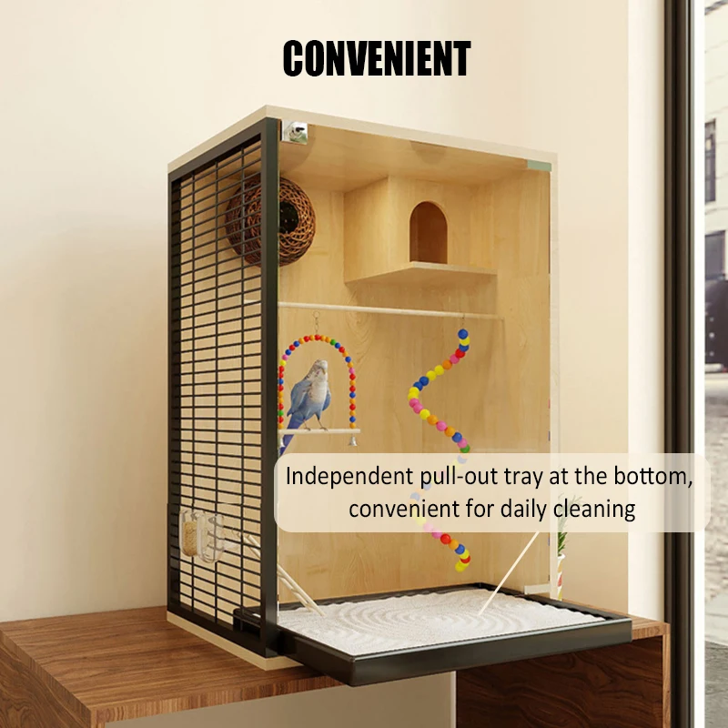 Large Parrot Cage Strong Standing Flying Many Bird Cage Transparent Foreground Bird Nest with Bottom Tray Pigeon Macaw