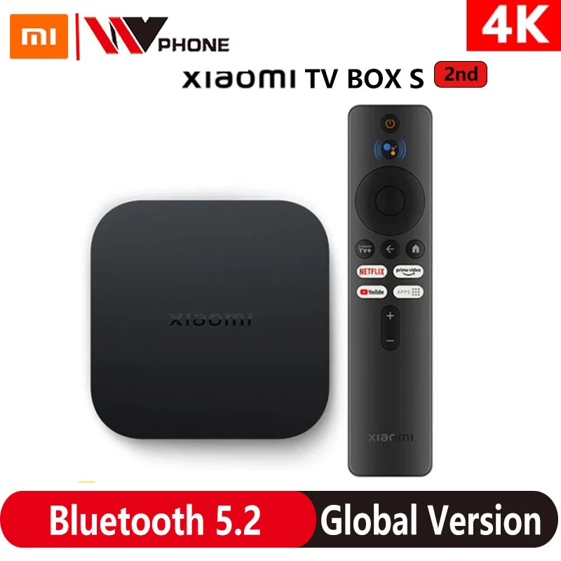 Global Version Xiaomi Mi TV Box S 2nd Gen 4K Ultra-HD Quad-core Processor Dolby Vision HDR10+ Google Assistant