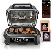 Premium XL Outdoor Grill & Smoker, Bluetooth, App Enabled, 7-in-1 Master Grill, BBQ Smoker, Outdoor Air Fryer, Woodfire , Black 1