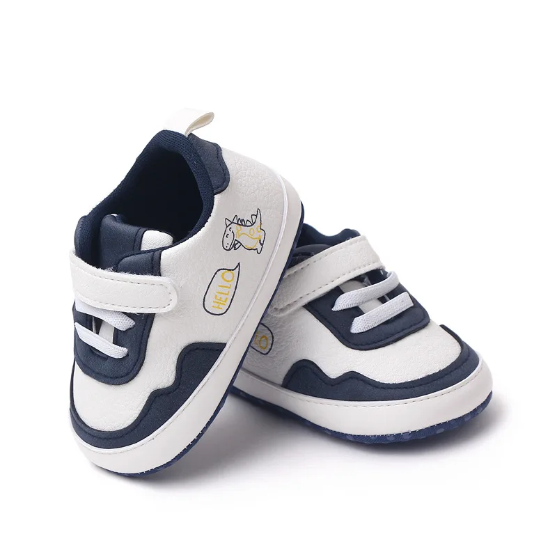 Brand Infant Crib Shoes for Baby Items Boy Cartoon Dinosaurs Sneakers Newborn Stuff Toddler Soft Sole Trainers Christening Gifts