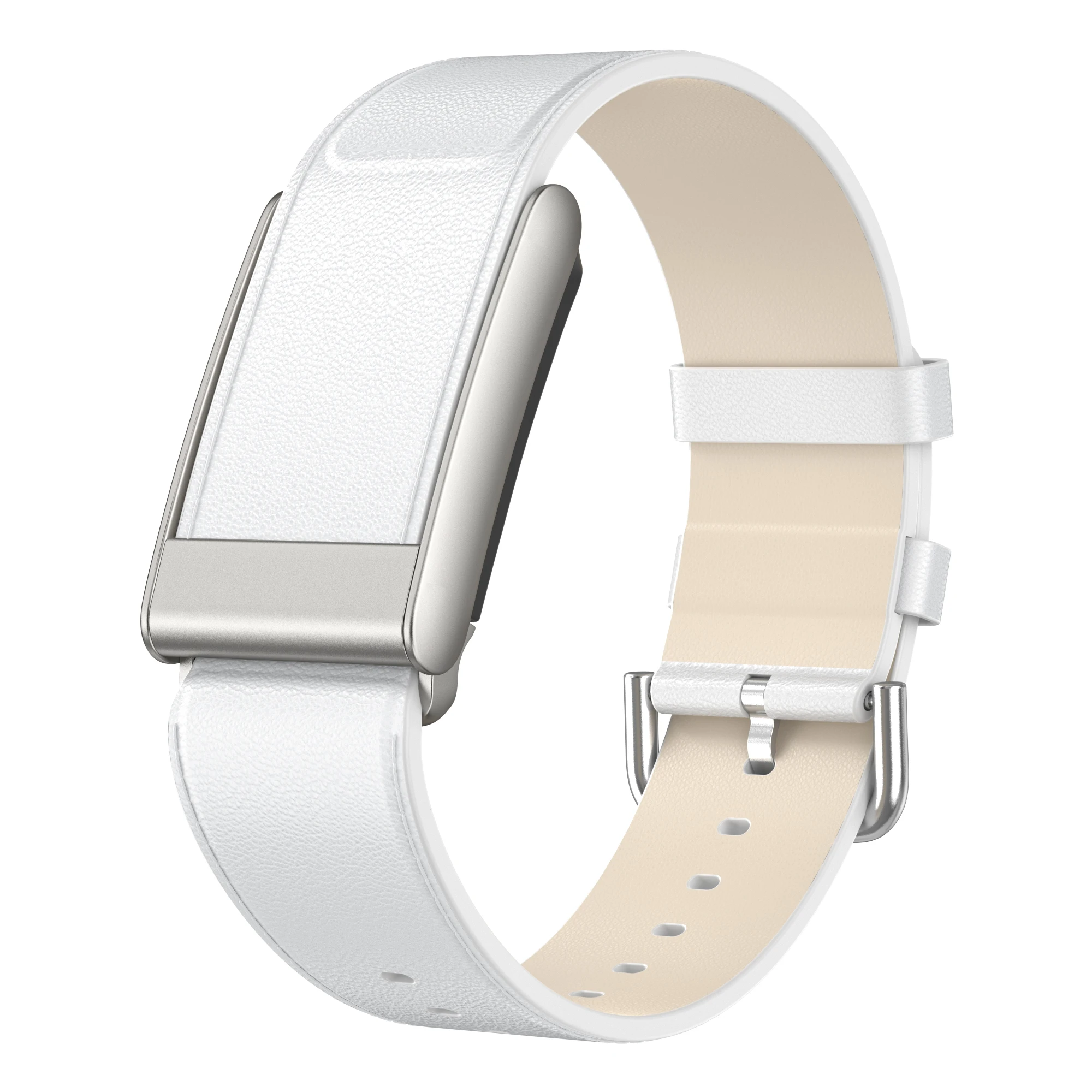 Premium Leather Sports Strap - Adjustable Comfort Bracelet Band with Metal Head Design