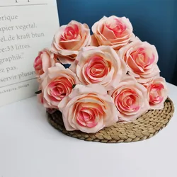 Exquisite Dutch Rose Bridal Bouquet - Elegant Artificial Floral Decoration for Weddings, Home Decor, and Photography Props (Pink heart)