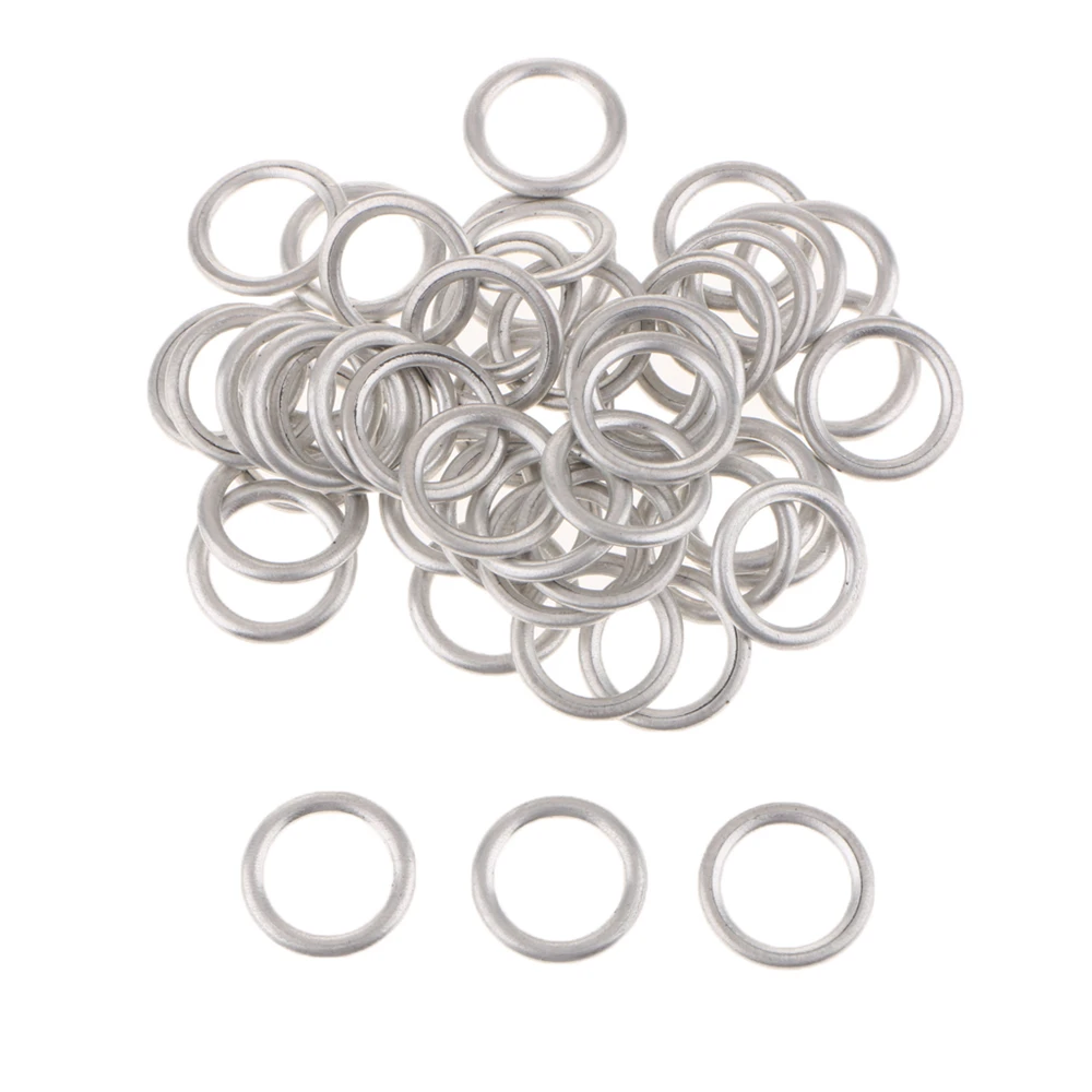 

50PCS M14 Crush Washer Oil Drain Plug Gasket For Audi N0138157