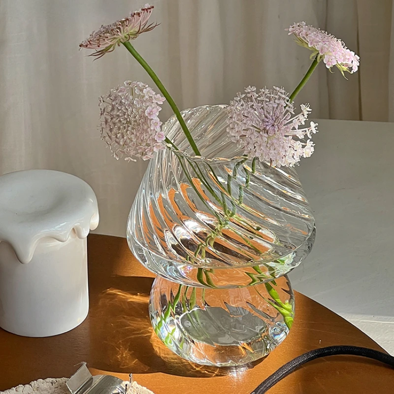 1 pezzo Vaso vetro fiore moderno trasparente con design palla per casa  decorato