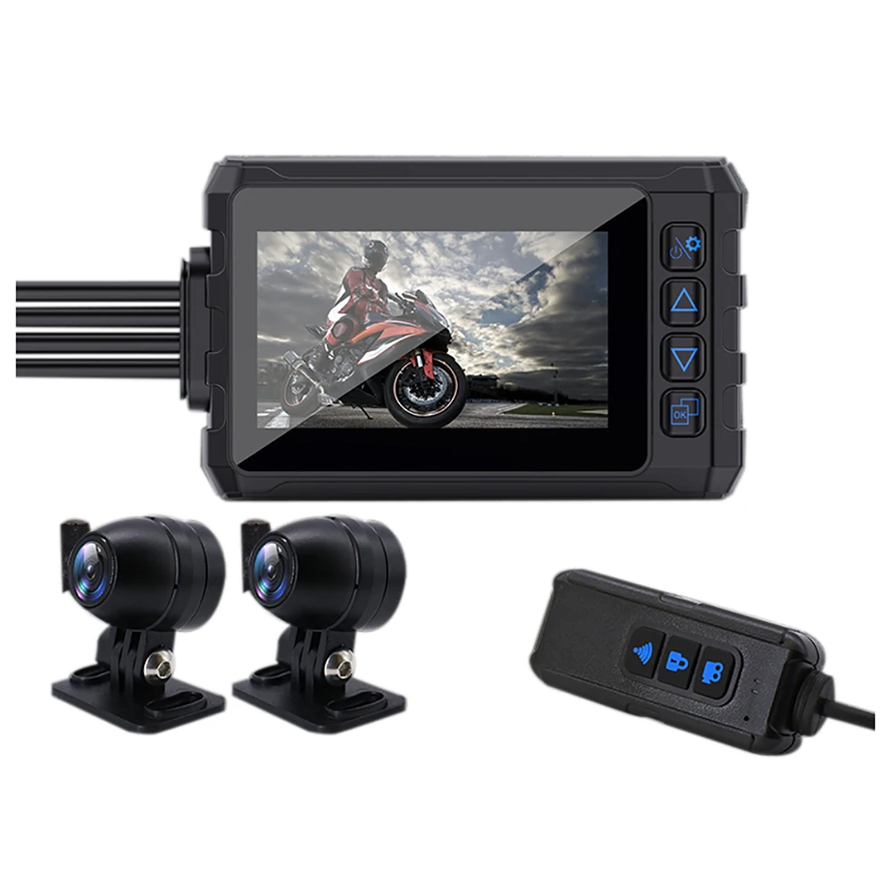 

WiFi Motorcycle DVR Dash Cam HD 1080P 150° Front Rear View Dual Lens Waterproof Motorcycle Camera Moto Video Recorder