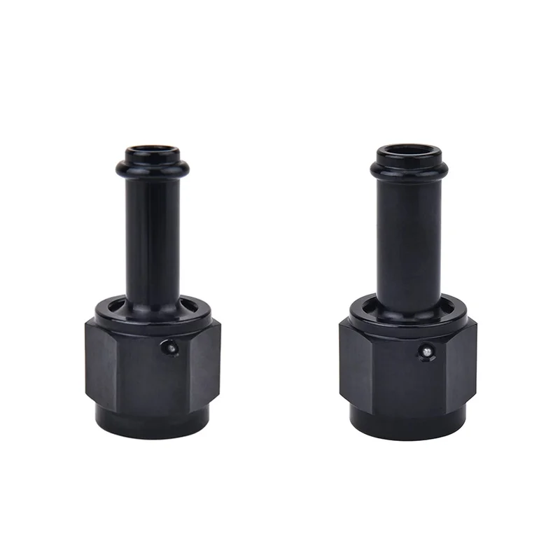 

6AN Female To Straight Swivel Fittings Aluminum Hose Barb Fuel Line Adapter Black