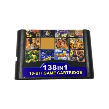 138 giochi caldi in una cartuccia per console Megadrive Genesis Scheda di gioco 138 in 1 per console Sega